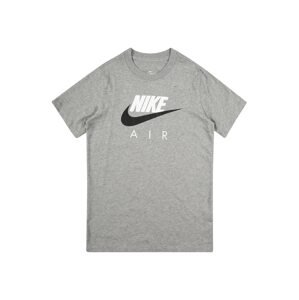 Nike Sportswear Tričko  biela / sivá melírovaná / čierna