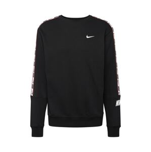 Nike Sportswear Mikina 'Repeat'  biela / krvavo červená / čierna