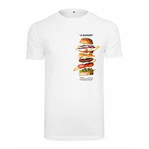 Mister Tee Tričko 'A Burger'  zmiešané farby / biela