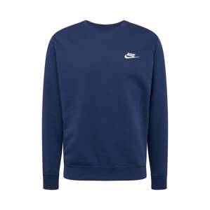 Nike Sportswear Mikina 'Club Fleece'  námornícka modrá / biela