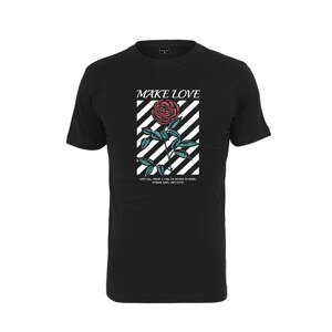 Merchcode Tričko 'Make Love Tee'  modrá / červená / čierna / biela