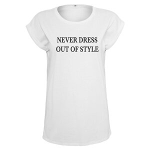 Merchcode Tričko 'Never Out Of Style'  čierna / biela