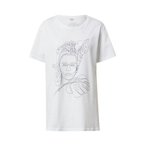 Merchcode Tričko 'Frida Kahlo'  biela / čierna