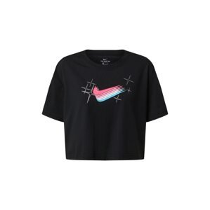 NIKE Funkčné tričko  čierna / ružová / svetlomodrá / biela