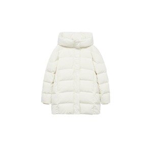 MANGO Zimný kabát  biela melírovaná