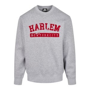 SOUTHPOLE Sweatshirt 'Harlem'  sivá melírovaná / ohnivo červená