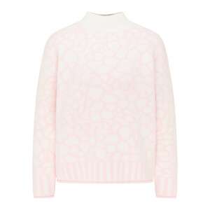 MYMO Oversize sveter  biela / ružová