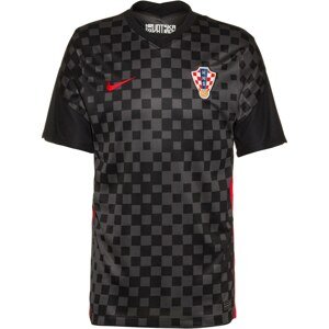 NIKE Dres 'Croatia 2020 Stadium Away'  čierna / biela / sivá / červená