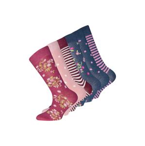 EWERS Ponožky  modrá / tmavočervená / farba lesného ovocia / ružová