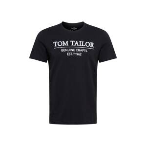 TOM TAILOR Tričko  čierna / biela