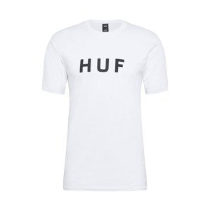 HUF Tričko 'Essentials'  biela / čierna