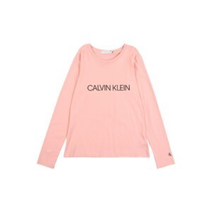 Calvin Klein Jeans Tričko 'INSTITUTIONAL'  čierna / svetloružová