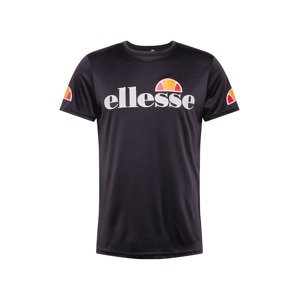 ELLESSE Funkčné tričko 'Pozzio'  čierna / biela / svetločervená / oranžová