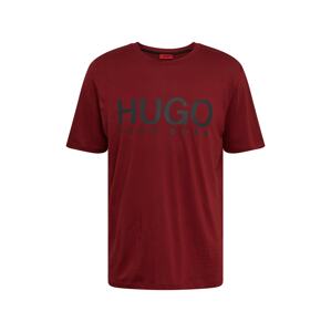HUGO Tričko 'Dolive 204'  vínovo červená / sivá