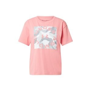 UNDER ARMOUR Funkčné tričko  sivá / svetlosivá / ružová