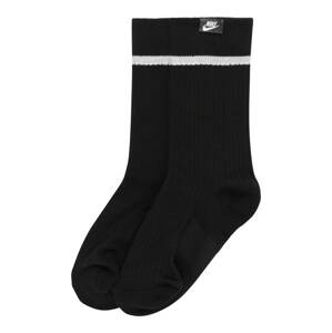 Nike Sportswear Ponožky 'Nike SNKR Sox Essential'  čierna / biela