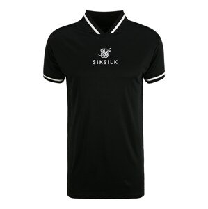 SikSilk Shirt  čierna / biela