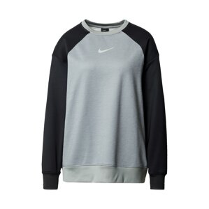NIKE Sweatshirt 'Therma'  strieborná / sivá / čierna