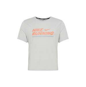 NIKE Funkčné tričko 'Miler Future Fast'  sivá / oranžová