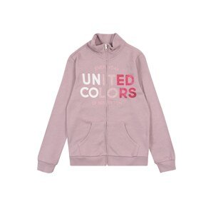 UNITED COLORS OF BENETTON Tepláková bunda  ružová / zmiešané farby