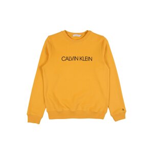 Calvin Klein Jeans Mikina 'INSTITUTIONAL LOGO'  žltá