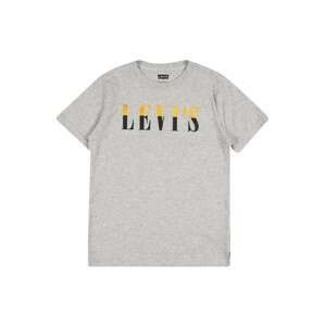 LEVI'S Tričko  sivá melírovaná / žltá / čierna