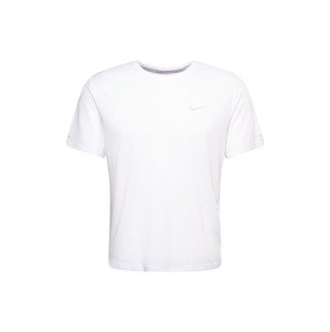 NIKE Funkčné tričko 'Miler'  sivá / biela