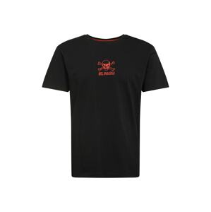 FC St. Pauli T-Shirt  červená / čierna