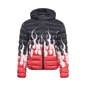 Colmar Prechodná bunda 'Flame'  čierna / biela / svetločervená