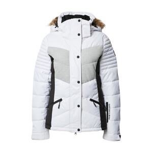 Superdry Snow Outdoorová bunda  biela / svetlosivá / čierna