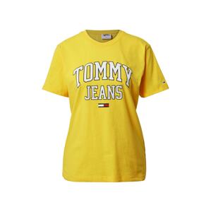 Tommy Jeans Tričko 'Collegiate'  žltá / biela / červená / námornícka modrá