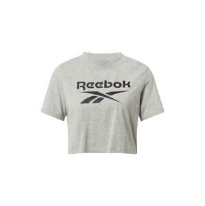 Reebok Sport Funkčné tričko 'TE Tape Pack'  sivá melírovaná / čierna