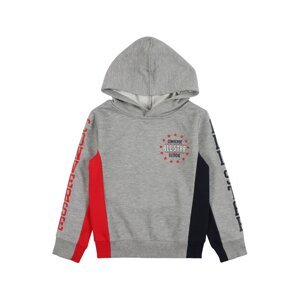 CONVERSE Sweatshirt  sivá melírovaná / čierna / červená