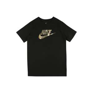Nike Sportswear Tričko 'FUTURA'  čierna / zelená / béžová