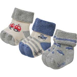 STERNTALER Ponožky  modrá / sivá / biela ako vlna