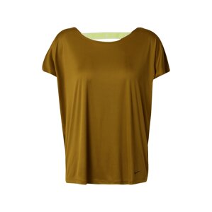 NIKE Funkčné tričko 'Dry Elastika'  neónovo zelená / olivová