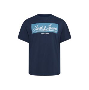 Jack & Jones Plus Tričko 'FLEXI'  námornícka modrá / modrá