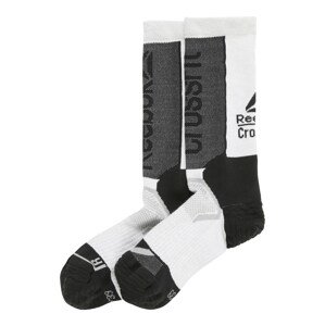 Reebok Sport Športové ponožky  biela / čierna / čierna melírovaná
