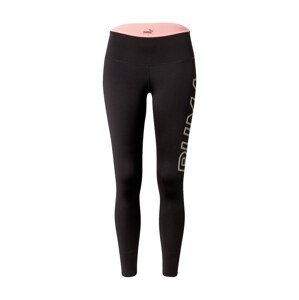 PUMA Športové nohavice  rosé / čierna / biela