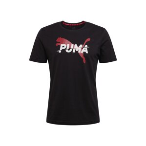 PUMA Funkčné tričko  čierna / červená / biela