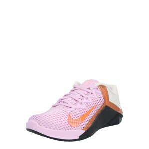 NIKE Športová obuv 'Metcon 6'  čierna / ružová / tmavooranžová / biela