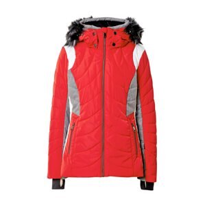 LUHTA Outdoorová bunda 'EMBOM'  červená / sivá melírovaná / biela