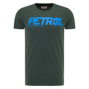 Petrol Industries Tričko  jedľová / neónovo modrá