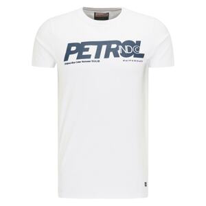 Petrol Industries Tričko  biela / námornícka modrá