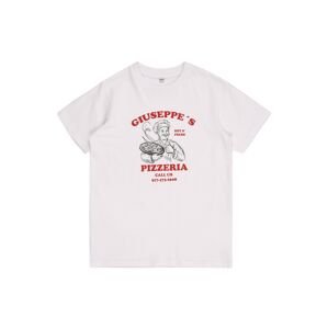 Mister Tee Shirt 'Giuseppes Pizzeria'  biela / čierna / svetločervená