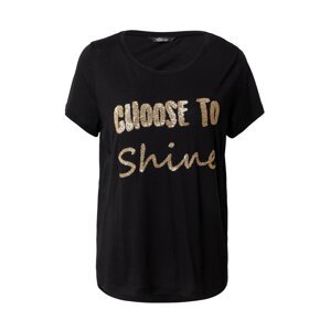 PRINCESS GOES HOLLYWOOD Tričko 'Shine'  čierna / zlatá