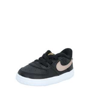 Nike Sportswear Tenisky 'Force 1 Crib'  zlatá / čierna / púdrová