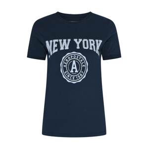 AÉROPOSTALE Tričko 'New York'  námornícka modrá / biela