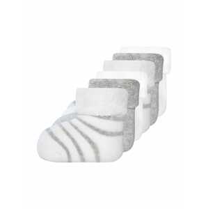 EWERS Ponožky  biela / sivá melírovaná