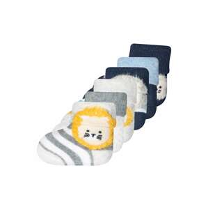 EWERS Ponožky 'Löwe'  sivá / tmavomodrá / svetlomodrá / biela / žltá